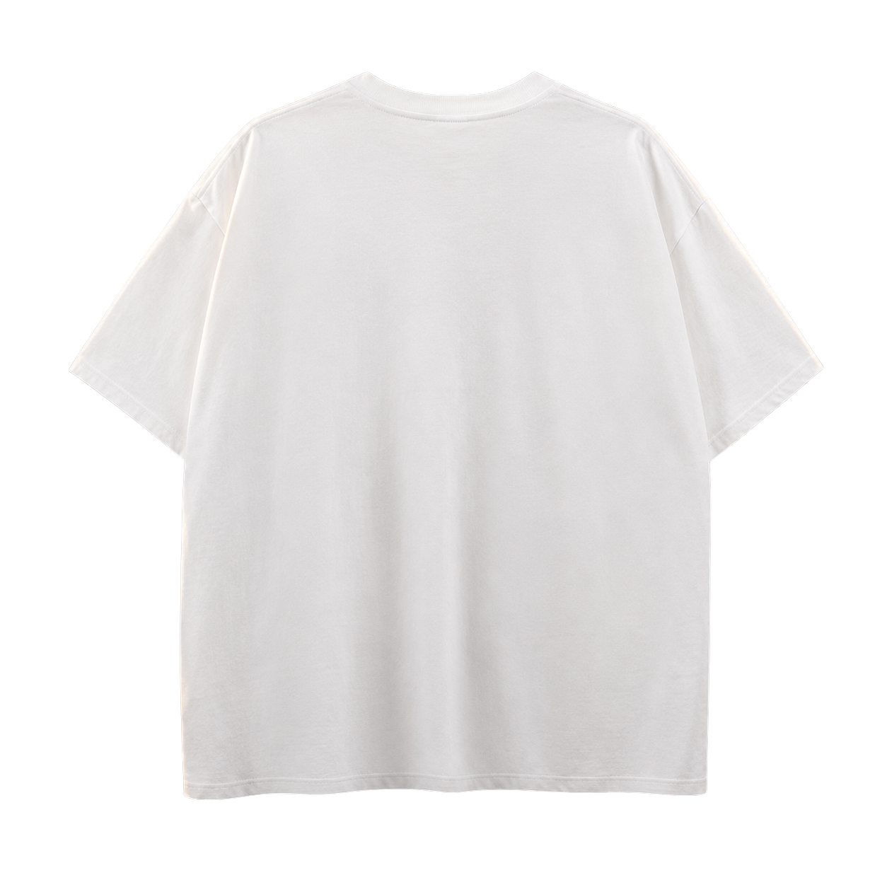 White Ziad Al-Rahbani tribute T-shirt, plain back view showing the relaxed unisex streetwear silhouette.